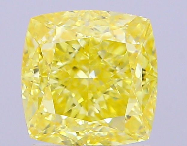 Cushion Fancy Intense Yellow Lab-grown Diamond 2.58ct VS1 loose diamond