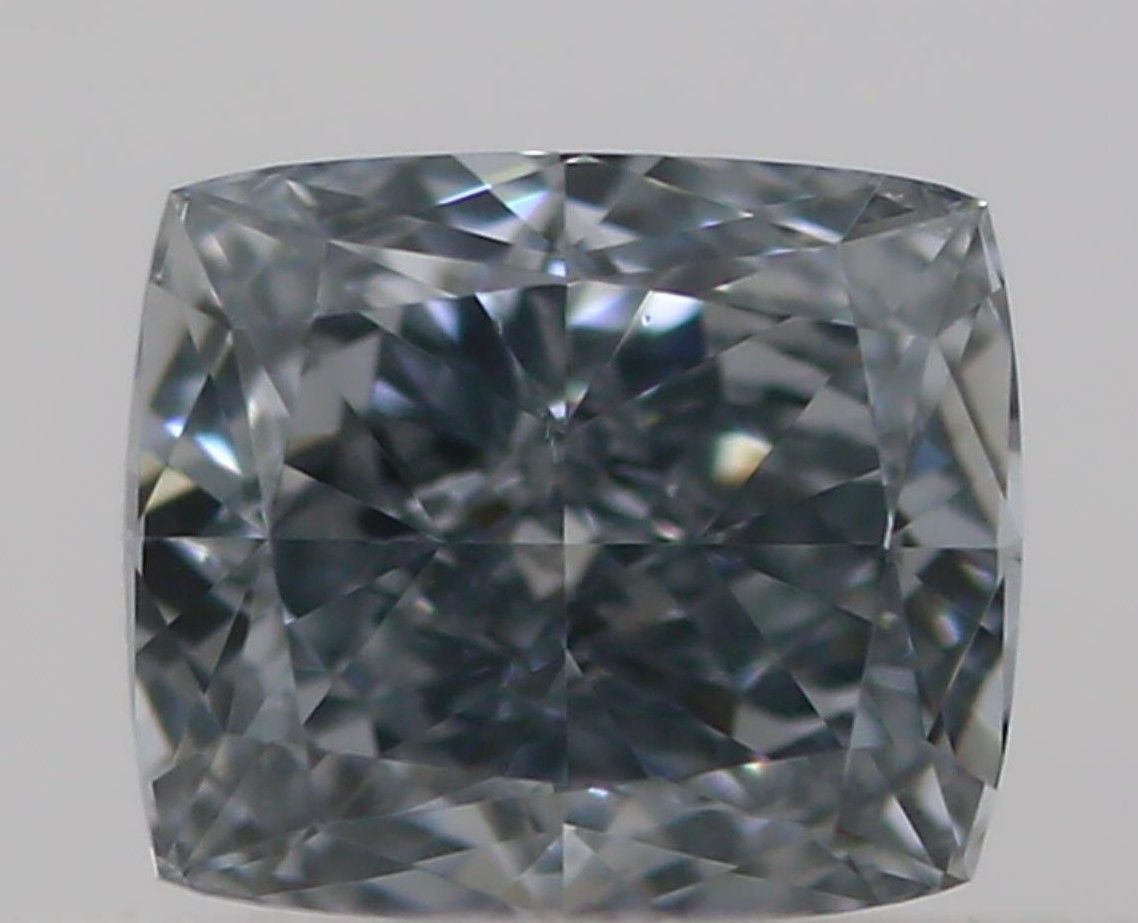 Cushion Fancy Gray Blue Natural Diamond 0.3ct SI1 loose diamond