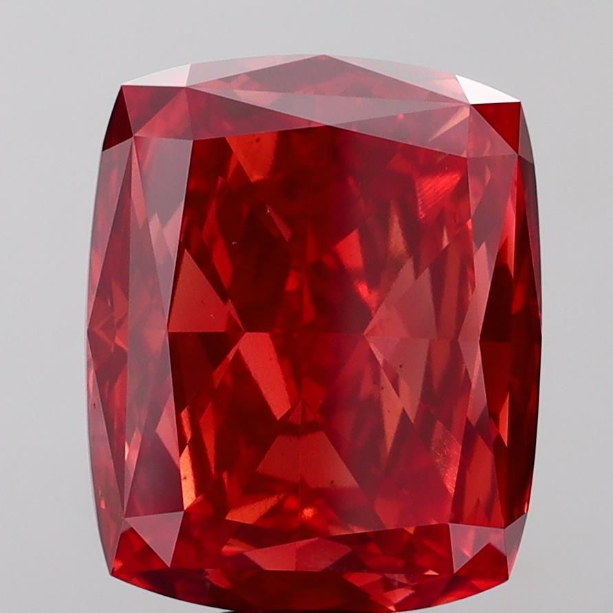 Cushion Fancy Vivid Orangey Red Lab-grown Diamond 18.05ct VS2 loose diamond