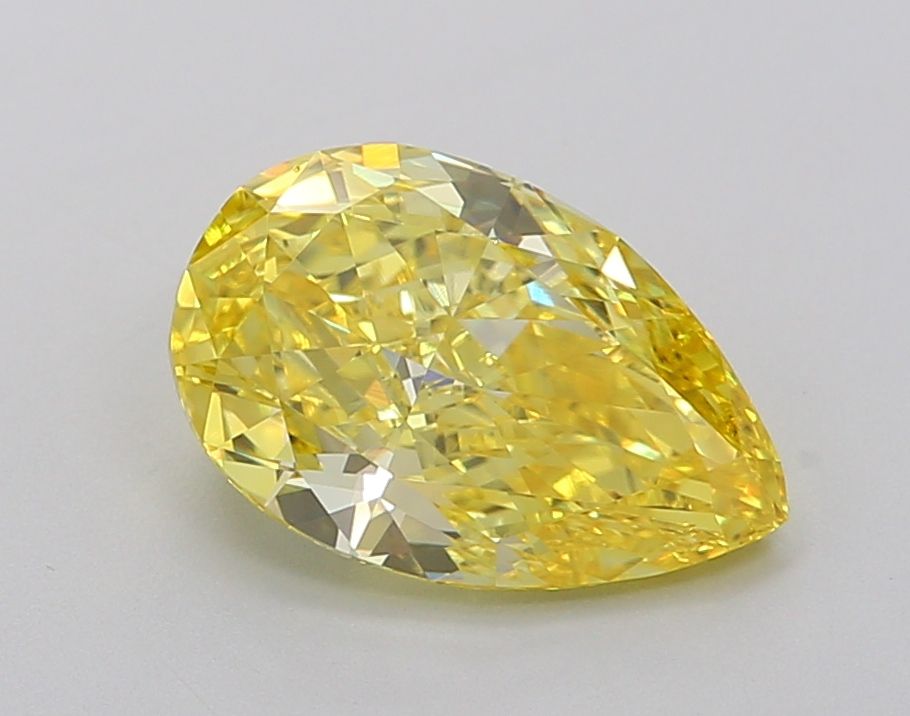 Pear Fancy Vivid Yellow Lab-grown Diamond 2.12ct VVS2 loose diamond