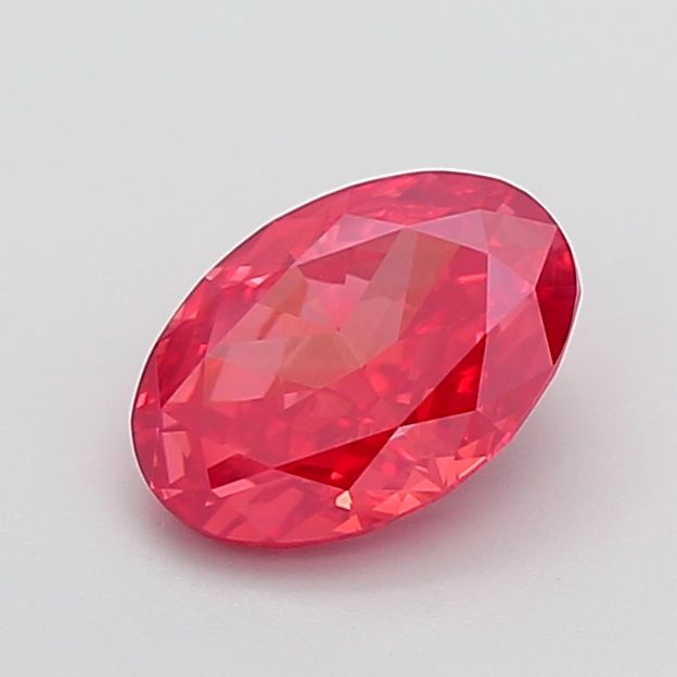 Oval Fancy Vivid Pink Orange Lab-grown Diamond 2.05ct VS1 loose diamond
