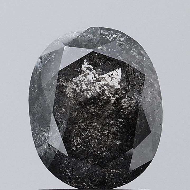 Oval Salt And Pepper Natural Diamond 2.26ct VVS2 loose diamond
