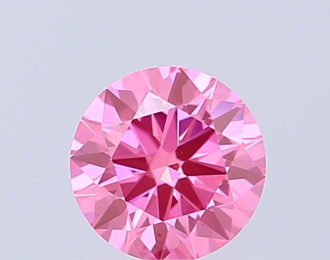 Round Fancy Vivid Pink Lab-grown Diamond 0.55ct VVS2 loose diamond