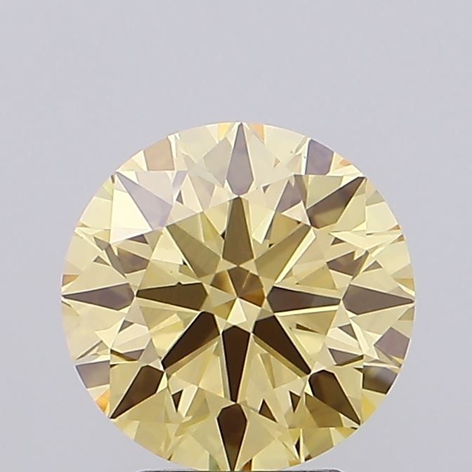 Round Fancy Yellow Lab-grown Diamond 2.1ct VS1 loose diamond
