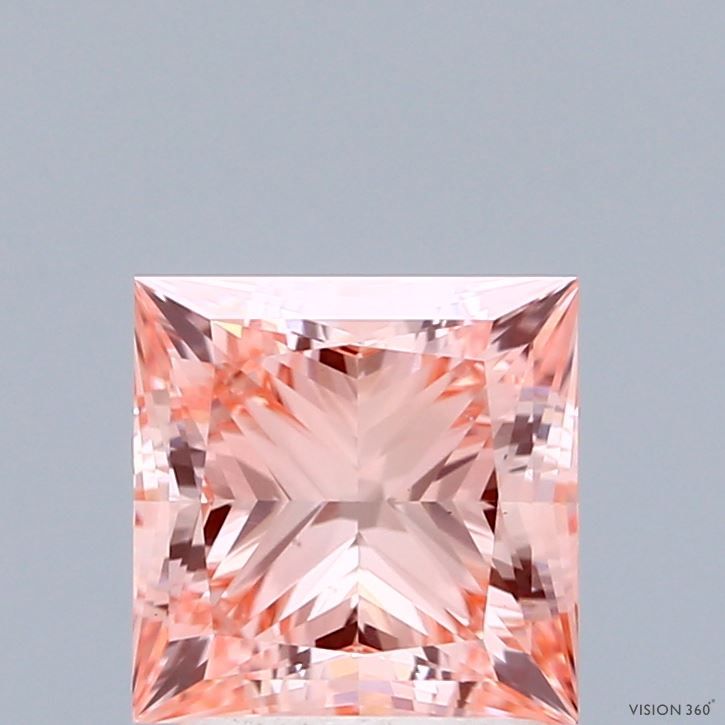 Princess Fancy Vivid Pink Lab-grown Diamond 2ct VS1 loose diamond