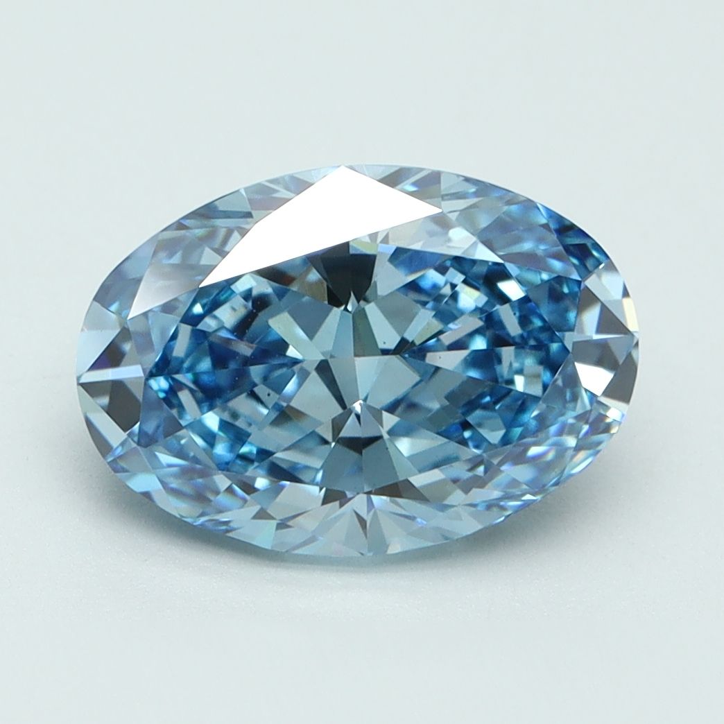 Oval Fancy Vivid Blue Lab-grown Diamond 2.8ct VS1 loose diamond