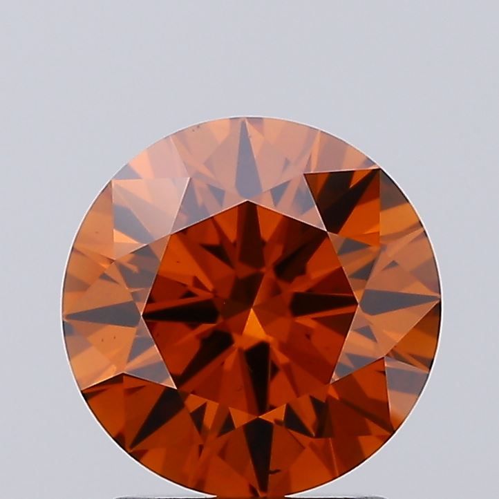 Round Fancy Vivid Orange Lab-grown Diamond 2ct VS2 loose diamond