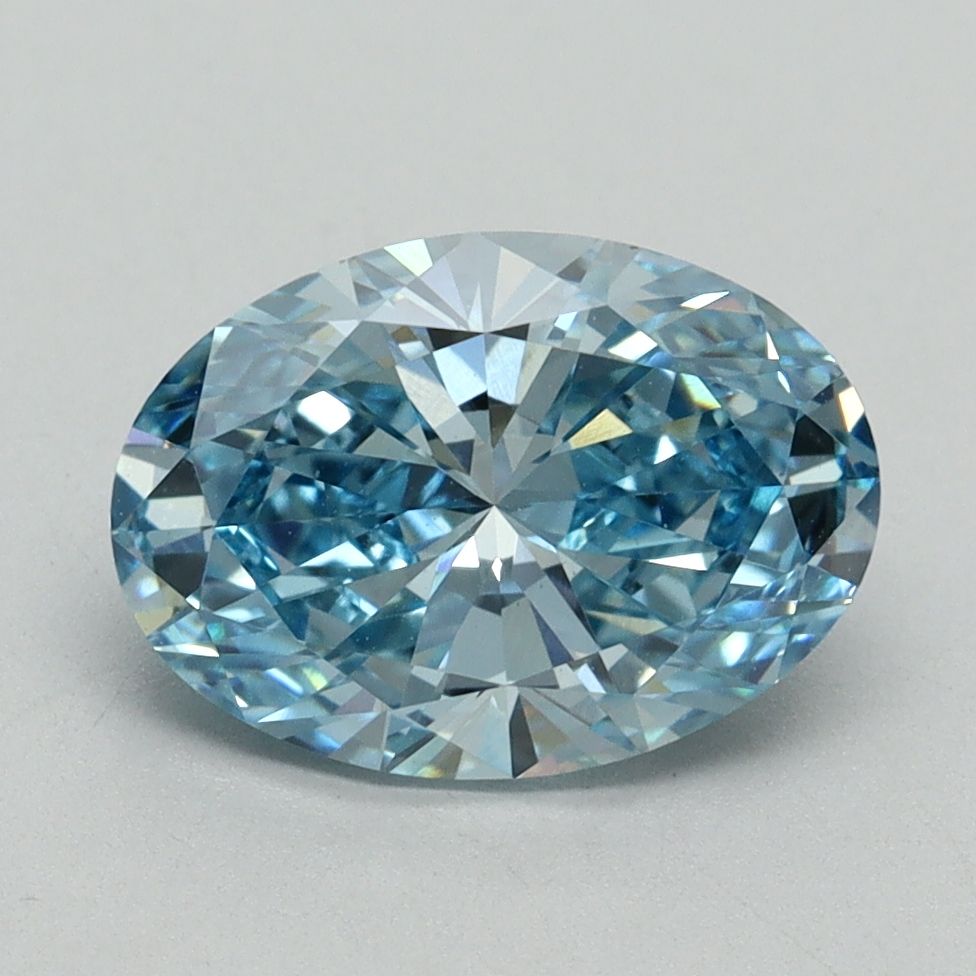 Oval Fancy Vivid Blue Lab-grown Diamond 2.08ct VS1 loose diamond