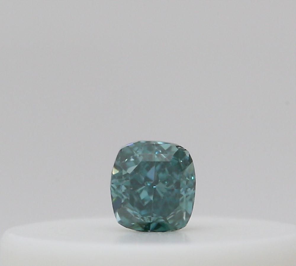 Cushion Fancy Deep Blueish Green Natural Diamond 0.04ct loose diamond