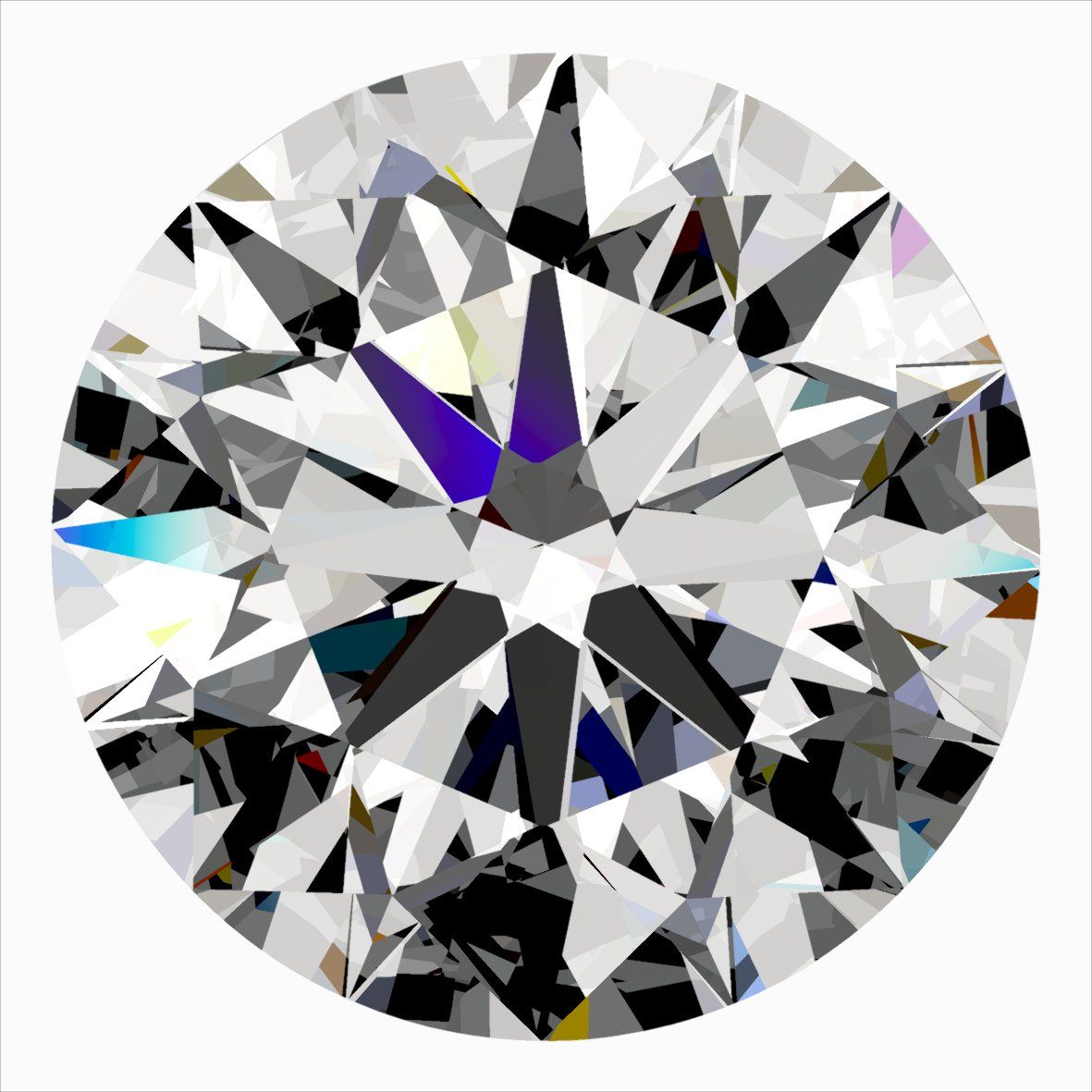 Round Natural Diamond 0.56ct E VVS2