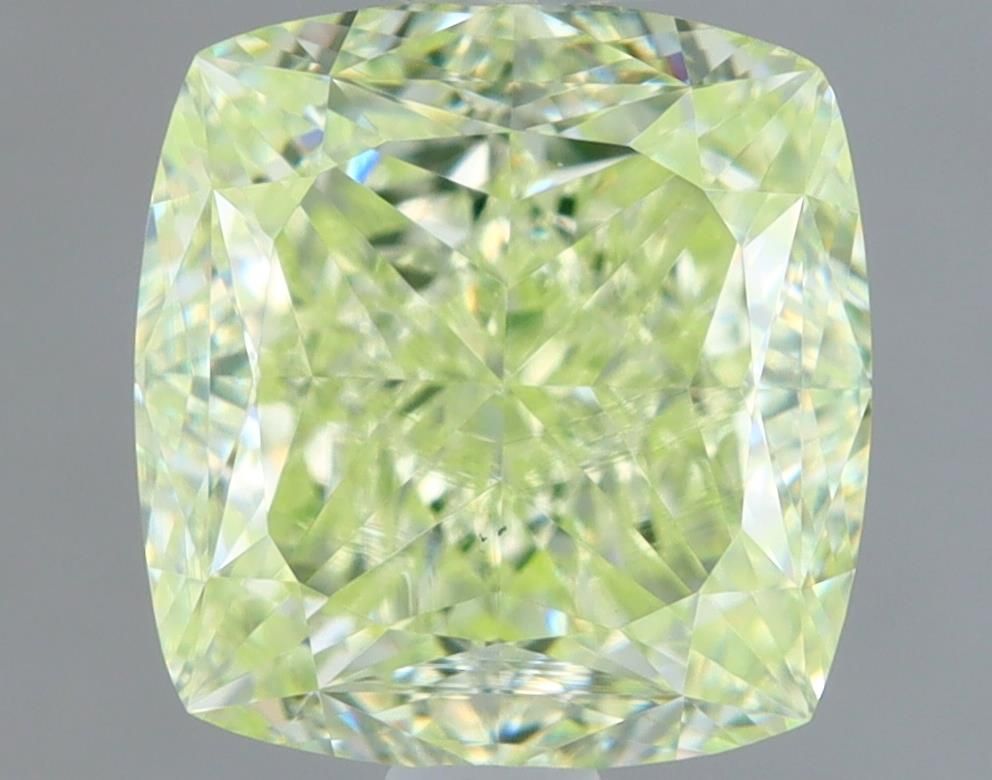 Cushion Fancy Light Yellow Green Natural Diamond 1.53ct VS1 loose diamond