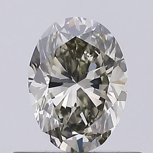 Oval Fancy Greenish Gray Natural Diamond 0.43ct VS1 loose diamond