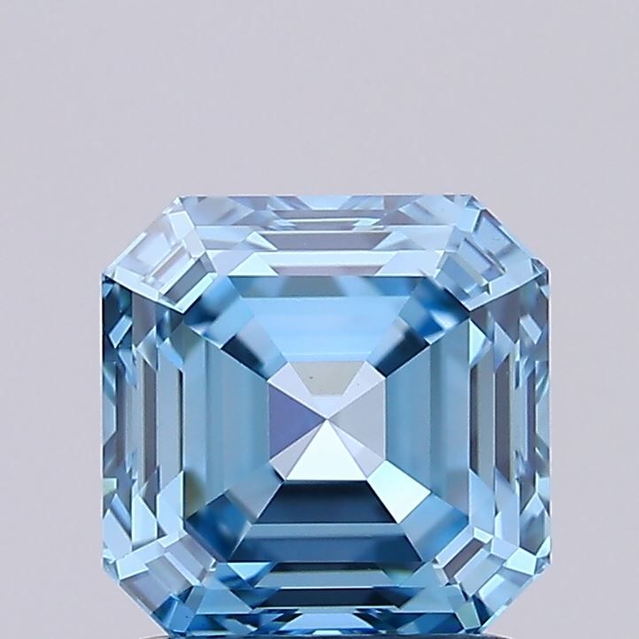 Square Emerald Fancy Vivid Blue Lab-grown Diamond 1.59ct VVS2 loose diamond