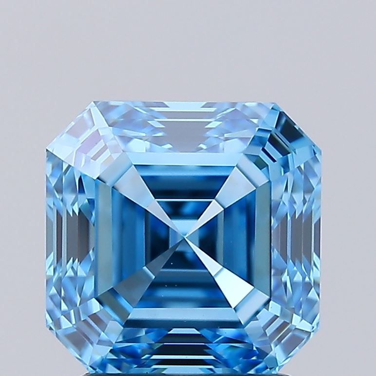 Square Emerald Fancy Vivid Blue Lab-grown Diamond 2.08ct VVS2 loose diamond
