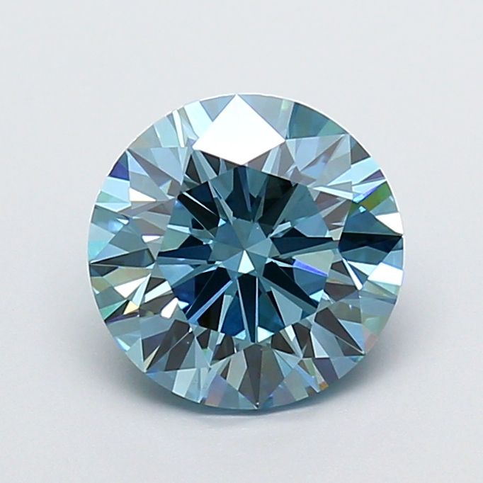 Round Fancy Vivid Blue Lab-grown Diamond 2.51ct VVS2 loose diamond