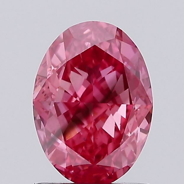 Oval Fancy Vivid Pink Lab-grown Diamond 1.46ct SI1 loose diamond