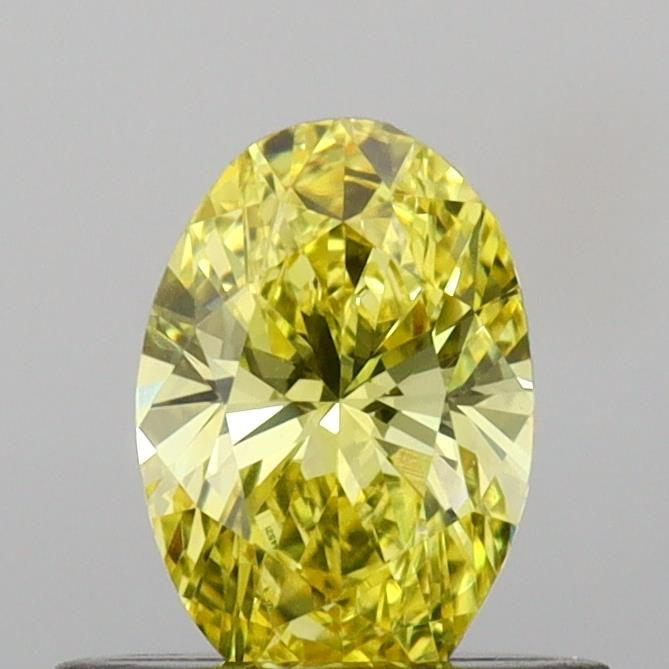 Oval Fancy Vivid Yellow Lab-grown Diamond 0.47ct VS2 loose diamond