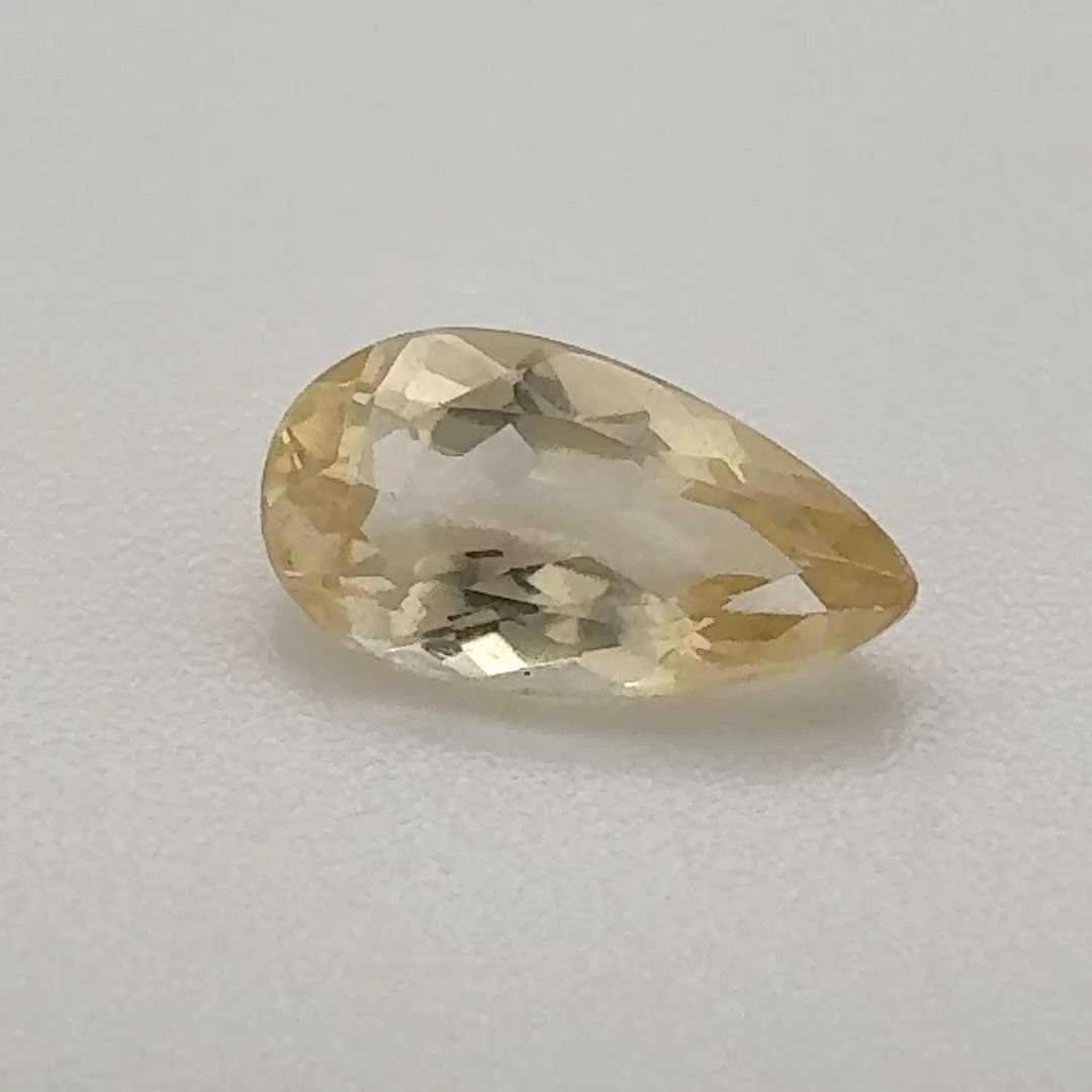 Pear Yellow Topaz 0.885ct loose gemstone