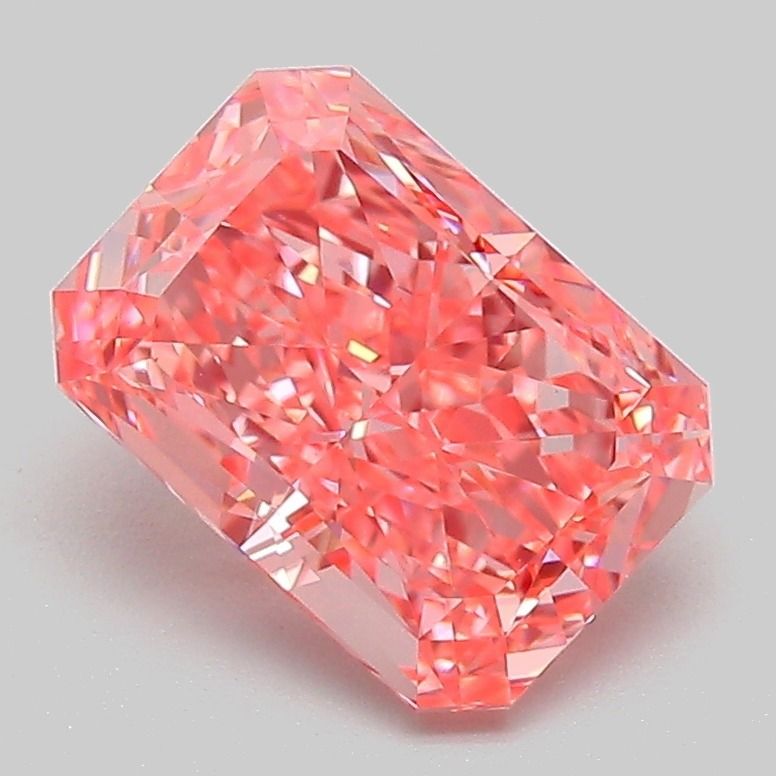 Radiant Fancy Vivid Pink Lab-grown Diamond 2.11ct VVS2 loose diamond