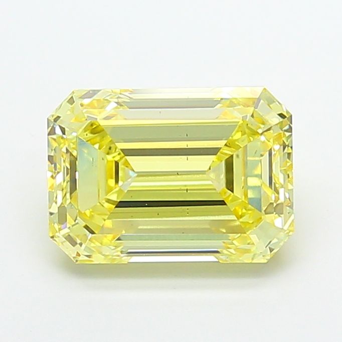 Emerald Fancy Intense Yellow Lab-grown Diamond 4.05ct VS2 loose diamond