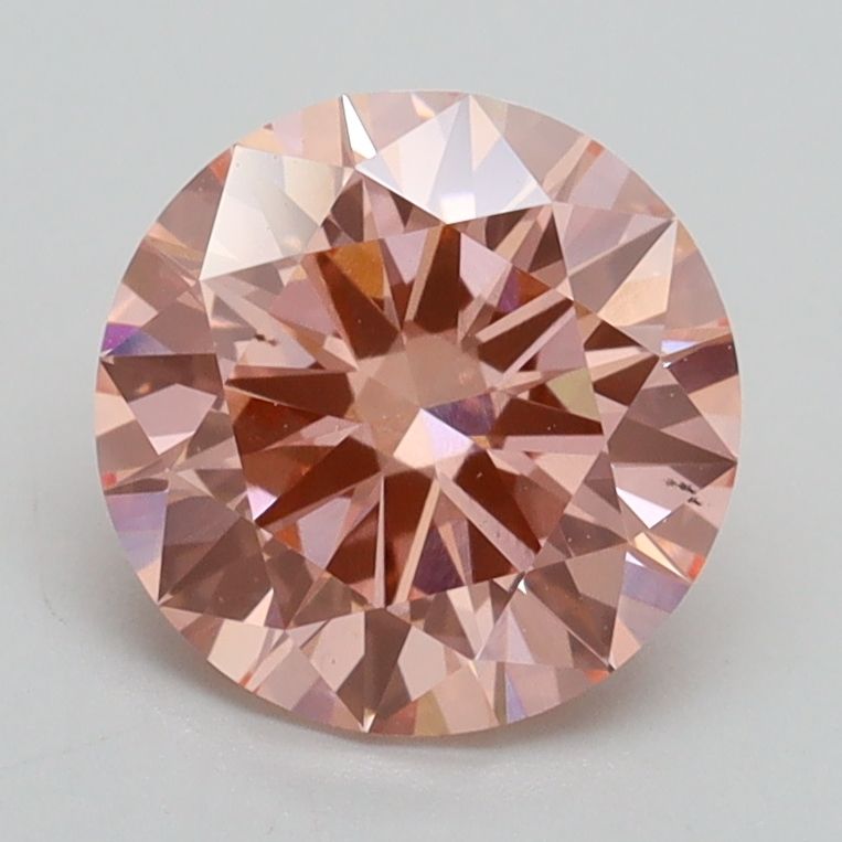 Round Fancy Intense Pink Lab-grown Diamond 1.7ct VS2 loose diamond