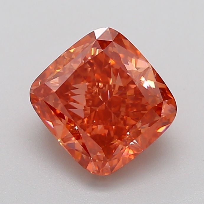 Cushion Fancy Vivid Brownish Orange Lab-grown Diamond 3.1ct VS1 loose diamond