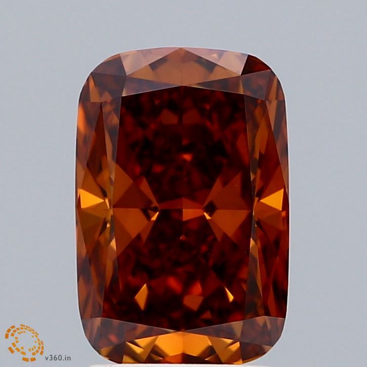 Cushion Fancy Deep Orange Lab-grown Diamond 2.18ct VVS2 loose diamond