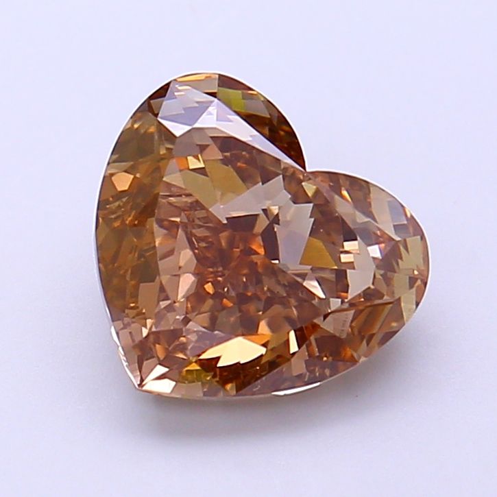 Heart Fancy Light Brown Lab-grown Diamond 2.53ct VVS2 loose diamond