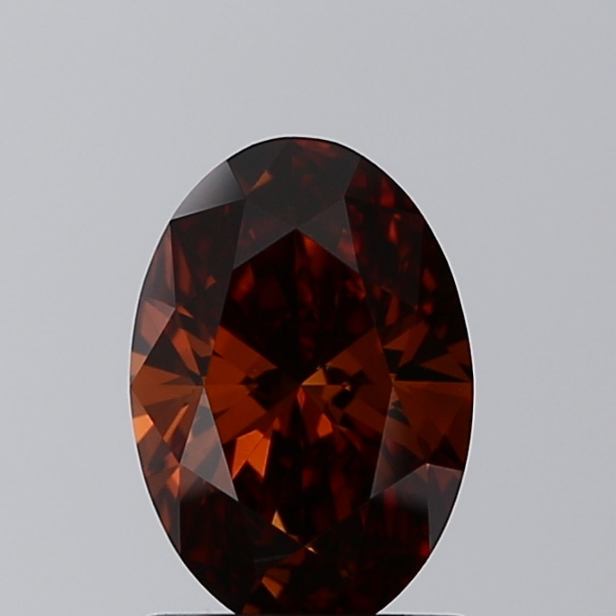 Oval Fancy Deep Orangey Brown Lab-grown Diamond 1.1ct VS1 loose diamond