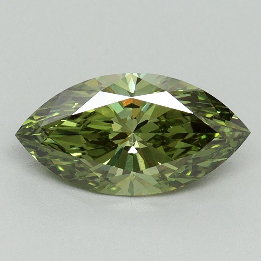 Marquise Fancy Vivid Green Lab-grown Diamond 1.06ct VVS2 loose diamond
