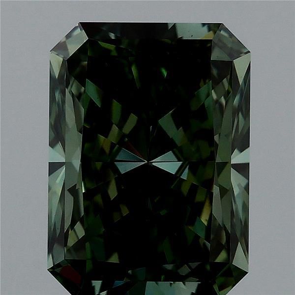 Radiant Fancy Vivid Green Lab-grown Diamond 3ct VS1 loose diamond