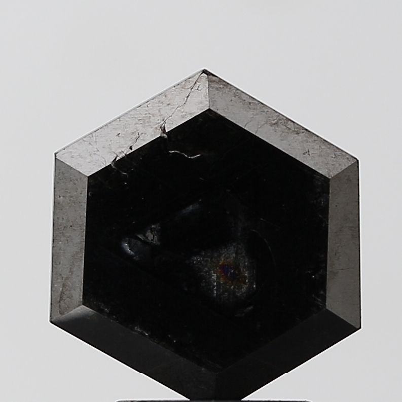 Hexagonal Black Natural Diamond 2.29ct VS1 loose diamond