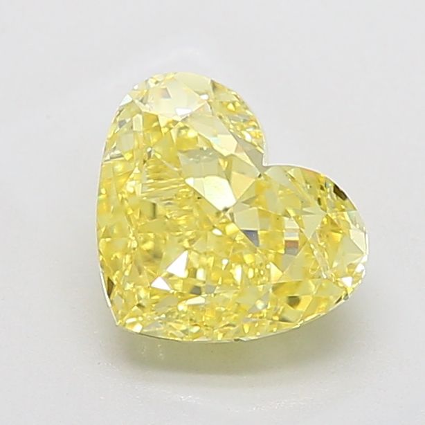 Heart Fancy Vivid Yellow Lab-grown Diamond 2.9ct VS1 loose diamond