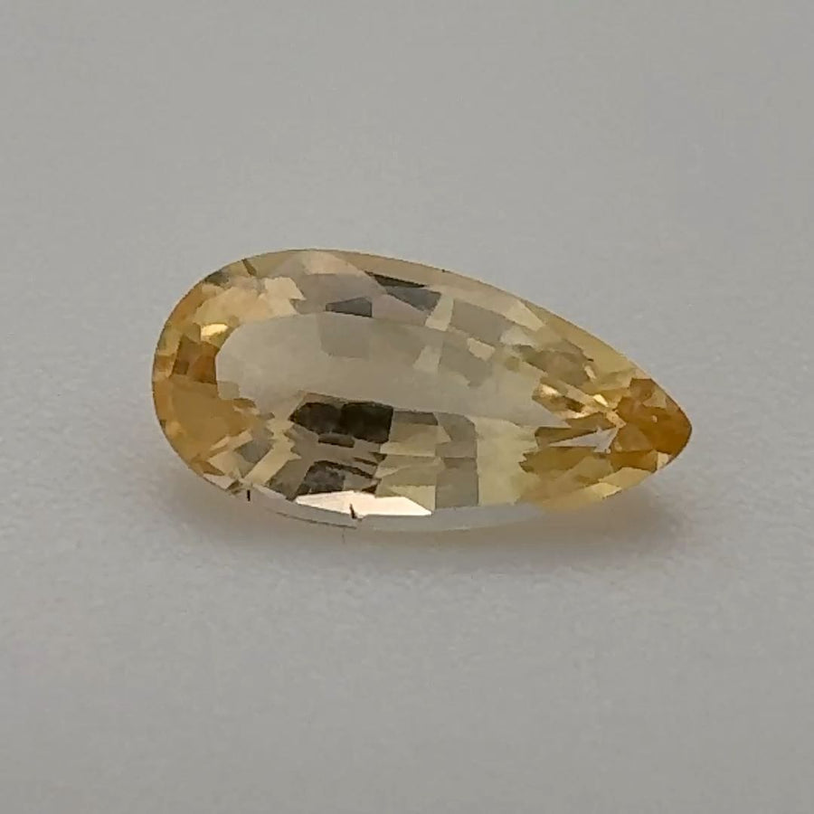 Pear Yellow Topaz 0.715ct loose gemstone