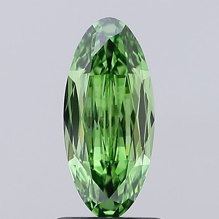 Oval Fancy Vivid Green Lab-grown Diamond 1.25ct VS1 loose diamond