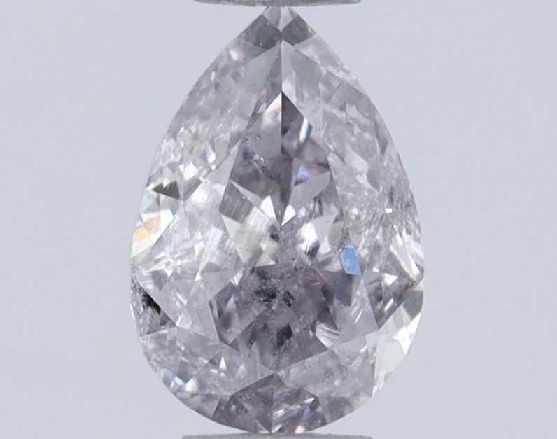 Pear Fancy Pink Purple Natural Diamond 0.5ct I2 loose diamond