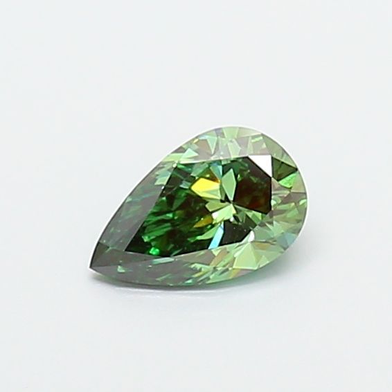 Pear Fancy Vivid Green Lab-grown Diamond 0.54ct VVS2 loose diamond