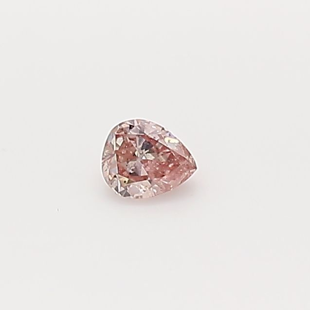 Pear Fancy Orangey Pink Natural Diamond 0.06ct loose diamond