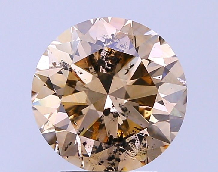 Round Light Brown Natural Diamond 3.11ct I1 loose diamond