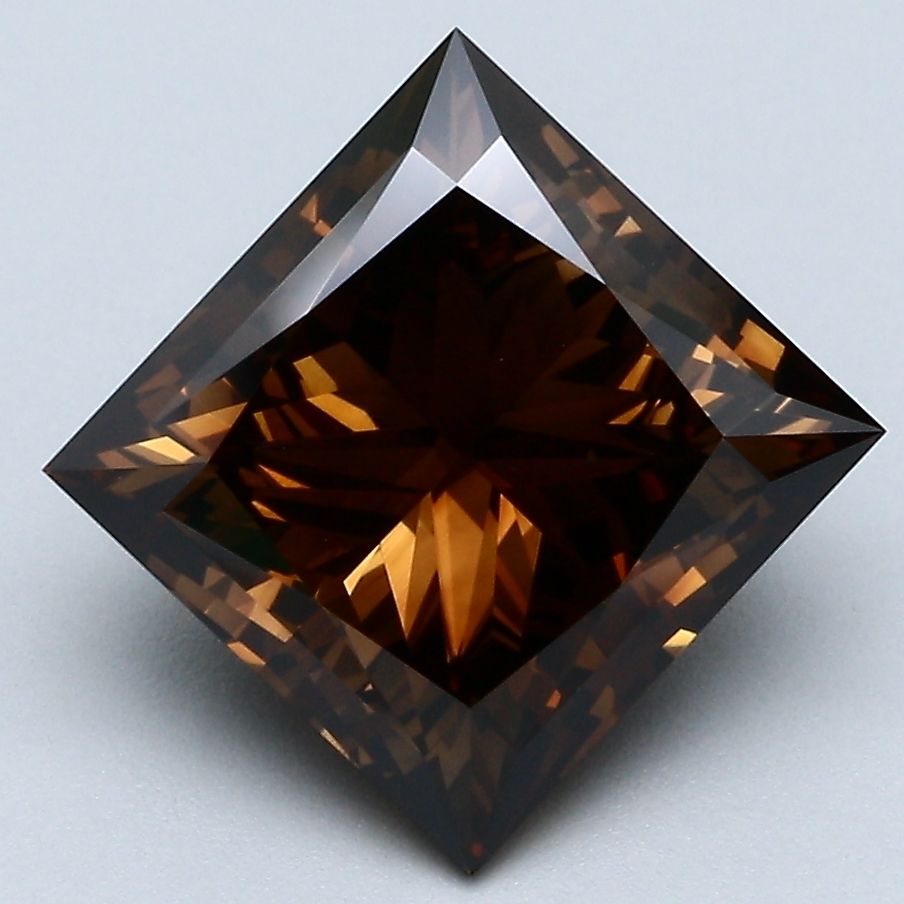 Princess Fancy Brown Natural Diamond 3.38ct VS2 loose diamond