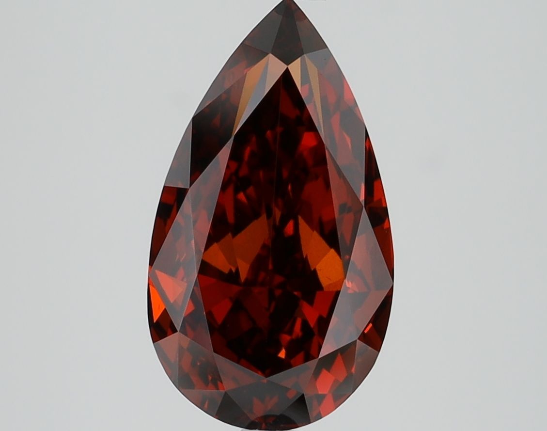 Pear Fancy Deep Orange Lab-grown Diamond 3.02ct VS1 loose diamond