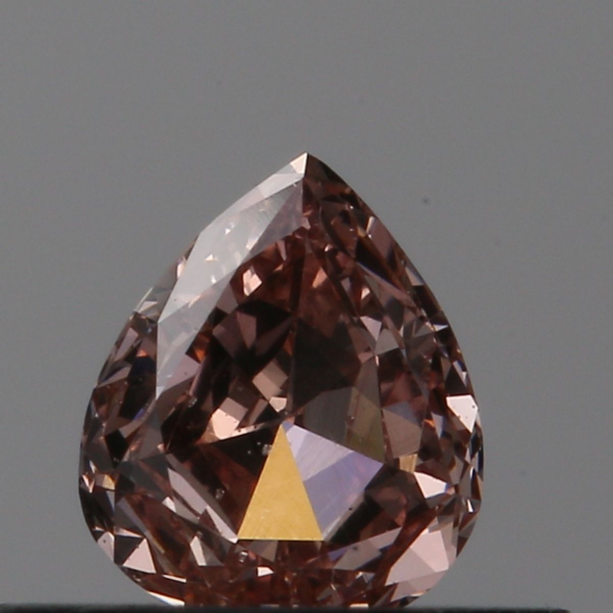 Pear Fancy Brownish Orangey Pink Natural Diamond 0.37ct SI2 loose diamond