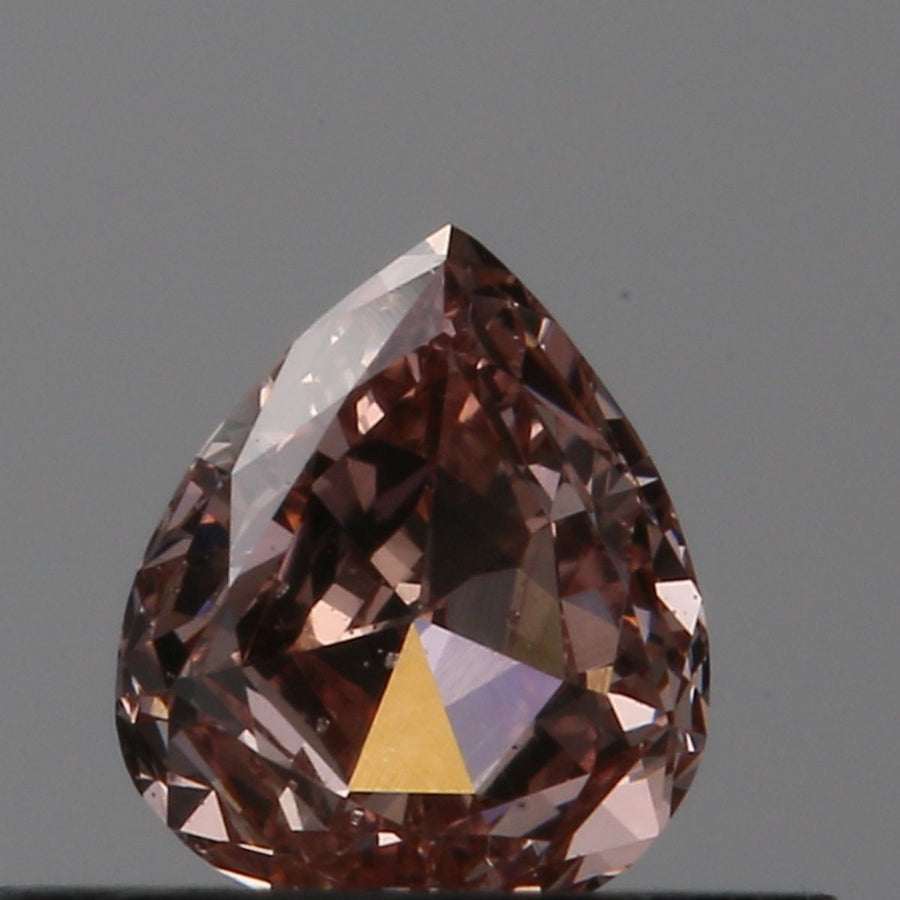 Pear Fancy Brownish Orangey Pink Natural Diamond 0.37ct SI2 loose diamond