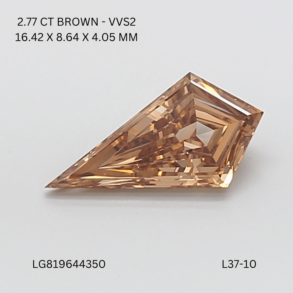 Kite Fancy Brown Lab-grown Diamond 2.77ct VVS2 loose diamond