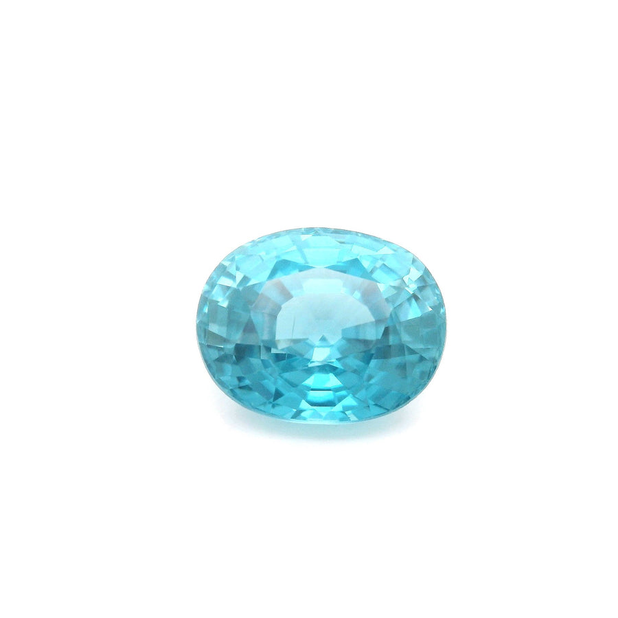 Oval Blue Zircon 4.77ct loose gemstone