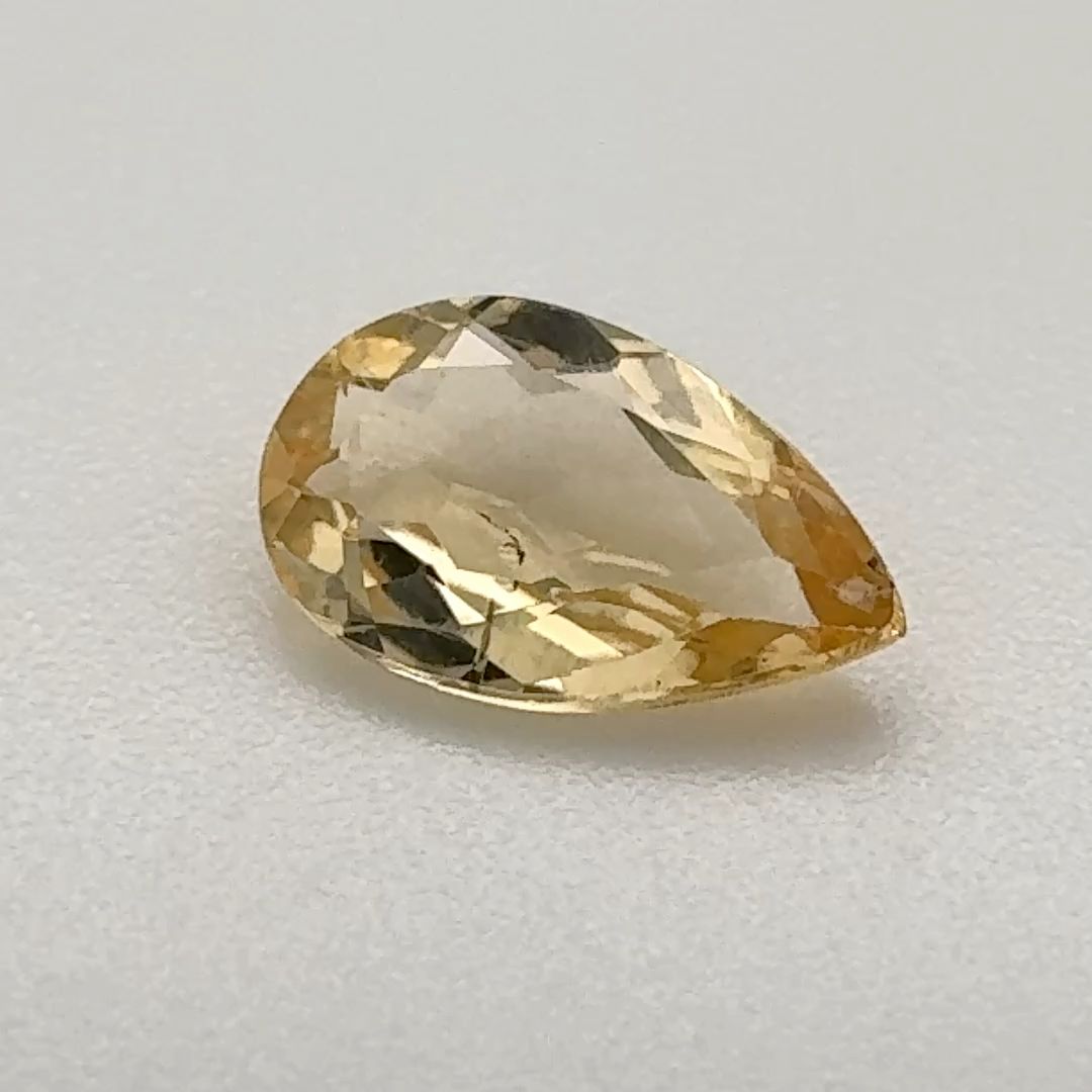 Pear Yellow Topaz 0.92ct loose gemstone