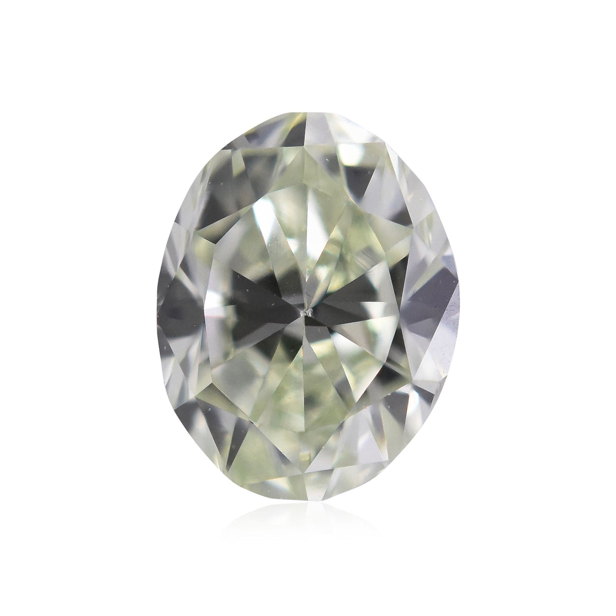 Oval Fancy Light Yellow Green Natural Diamond 0.37ct VS1 loose diamond