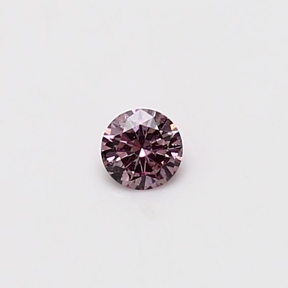 Round Fancy Purplish Pink Natural Diamond 0.1ct SI2 loose diamond