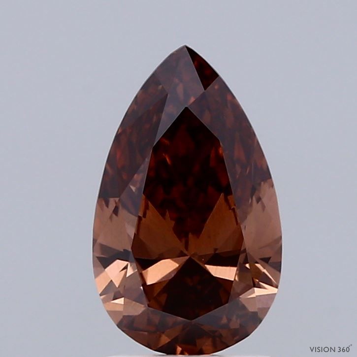 Pear Fancy Brown Lab-grown Diamond 1.28ct VS1 loose diamond
