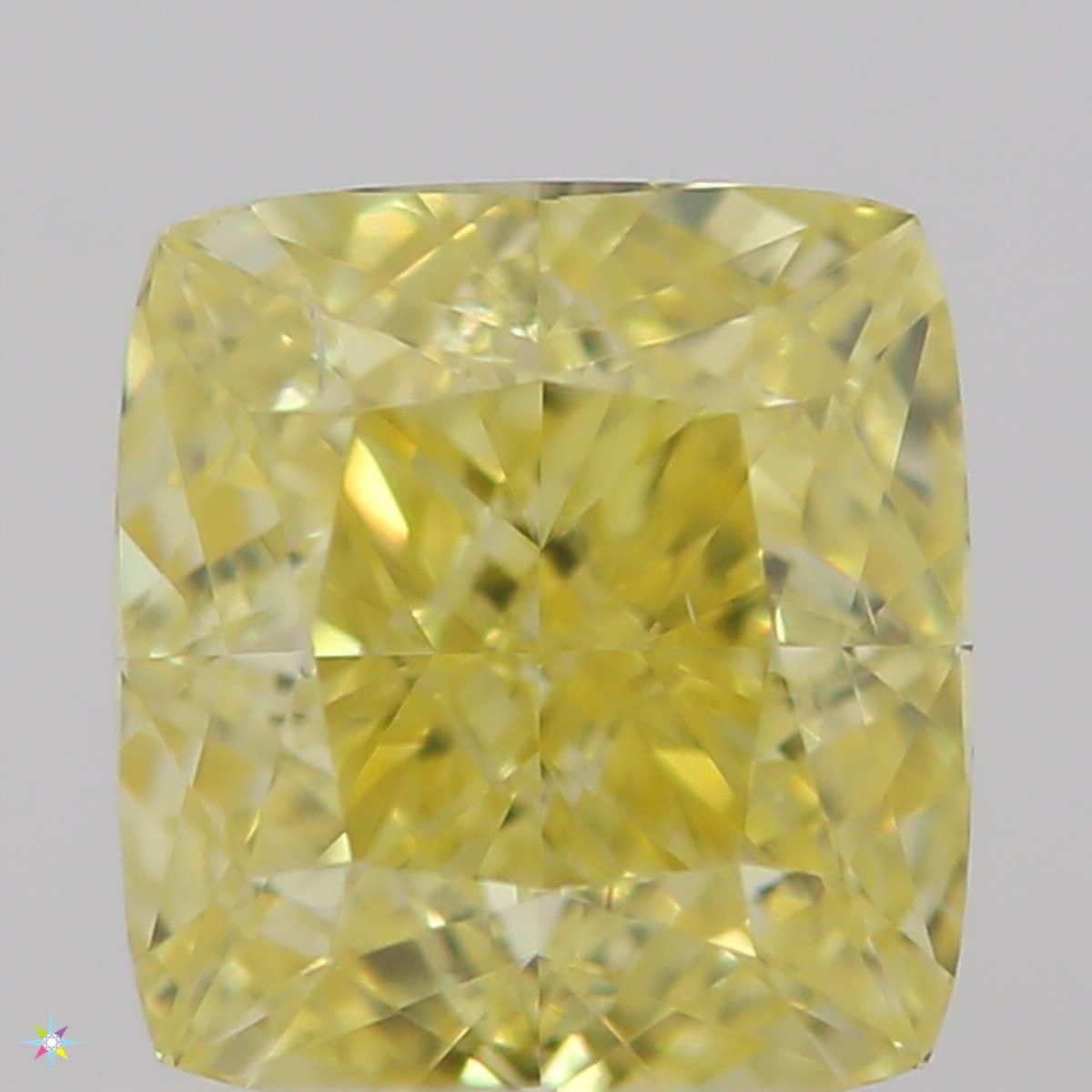 Cushion Fancy Intense Yellow Natural Diamond 0.45ct SI1 loose diamond
